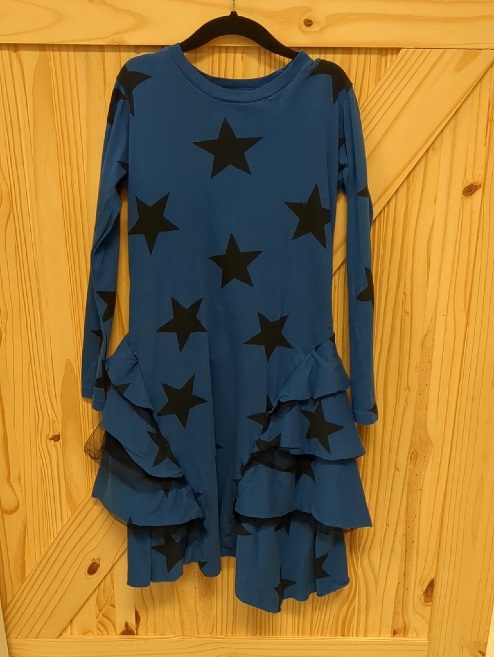nununu Blue Star Ruffle Dress